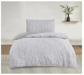 Lenjerie de pat gri din jacquard pentru pat de o persoană 140x200 cm Florida – My House