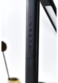 Immax 08930L - LED Lampă de masă cu display KINGFISHER LED/9W/230V/12V negru