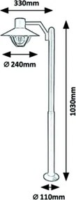 Rabalux - Lampă exterior 1xE27/10W/230V IP44