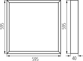 Kanlux 39230 - Panou LED aplicat BLINGO AIO, 40W, 230V, 60x60 cm, CRI 90