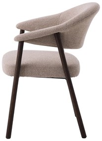 Set de scaune de sufragerie bej cu cotiere 2 buc. din lemn de stejar Elk – Unique Furniture