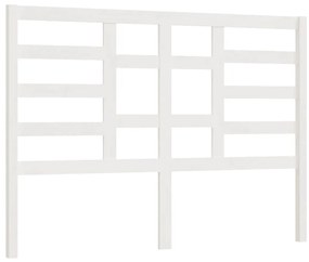818146 vidaXL Tăblie de pat, alb, 156x4x104 cm, lemn masiv de pin