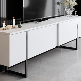 Comoda TV Luxe, Alb / Negru