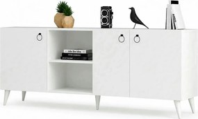 Comoda 616TNM1607, alb, PAL melaminat, 180x45x79 cm