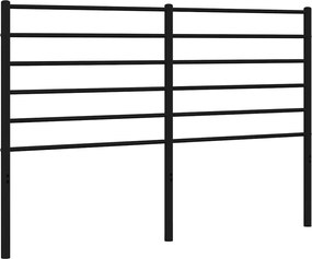 vidaXL Tăblie de pat de schimb metalică, negru, 120 cm