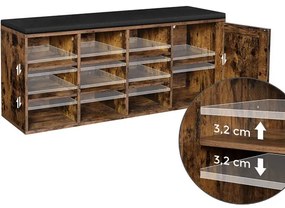 Dulap De Depozitare Pentru Pantofi, Maro Vintage, 110 Cm