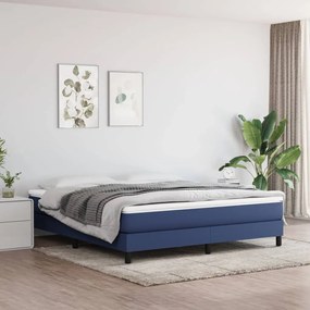 3120538 vidaXL Cadru de pat, albastru, 180 x 200 cm, material textil