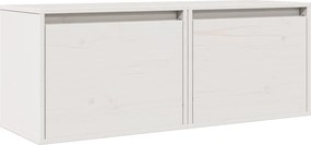 vidaXL Dulapuri de perete, 2 buc., alb, 45x30x35 cm, lemn masiv de pin