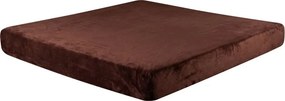 decoDoma Cearceaf cu elastic din micropluș de culoarea ciocolatei 180 x 200 cm