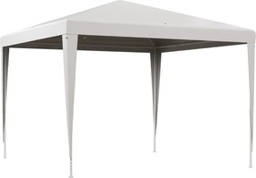 Outsunny Cort de Grădină cu 4 Orificii de Drenaj, Funii și Șuruburi, 293x293 cm, Alb | Aosom Romania