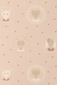 Tapet Hearts, Dusty Warm Pink, Majvillan