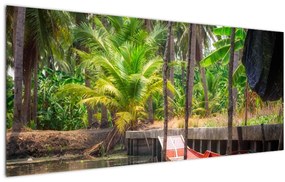 Tablou - Nava din lemn  în canal , Thailand (120x50 cm), în 40 de alte dimensiuni noi