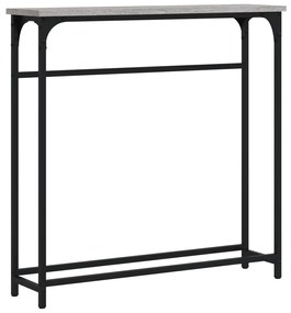 vidaXL Măsuță consolă, gri sonoma, 75x19,5x75 cm, lemn prelucrat