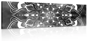 Tablou Mandala modernă cu un model oriental în design alb-negru