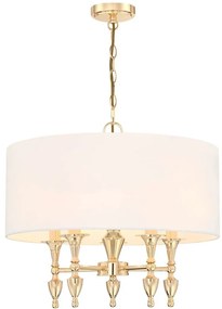 Candelabru design elegant AUSTIN auriu/alb
