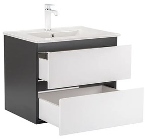Mobilier complet de baie Vario Forte 60 antracit-alb