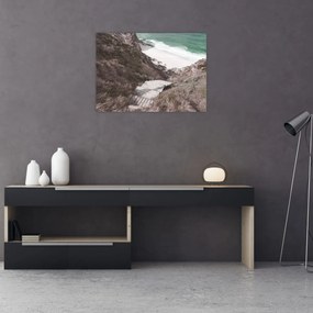 Tablou pe sticlă - Călătorie spre Marea de Smarald (70x50 cm)