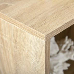 HOMCOM Bibliotecă Modernă cu 6 Cuburi, 65.5x30x97.5 cm, Culoare Stejar | Aosom Romania