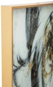 Decoratiune de perete din metal si sticla, 120 x 3,5 x 40 cm, Long Ghost Mauro Ferreti