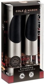 Cole&Mason RICHMOND set 2 râșnițe electrice sare și piper, 6xAAA