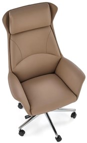 Scaun de birou Ederson piele ecologica cappuccino H131 cm