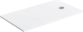 Cadita de dus compozit Omnires AquaPure M+ dreptunghiulara alb mat 80x140 cm