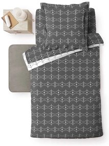 Husă de pilotă gri închis din bumbac pentru pat de o persoană 140x200 cm Aristide – douceur d'intérieur