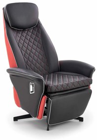 Fotoliu de birou Caitlyn (Negru + roșu). Promo -6%. 1048590