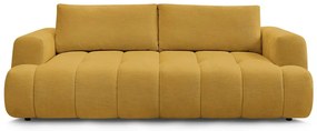 Canapea galben-muștar extensibilă/cu spațiu de depozitare 251 cm Fuji – Bobochic Paris