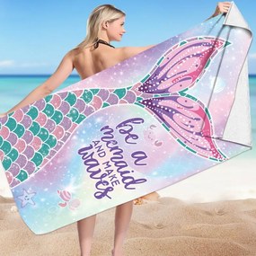 Prosop de plaja BE A MERMAID 70 x 150 cm colorat