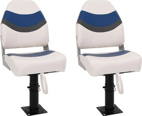 vidaXL Set cu scaun pentru barcă, pliabil, 4 piese, spătar înalt