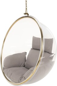 Scaun suspendat, transparent/ auriu/ gri, BUBBLE NEW TIP 1