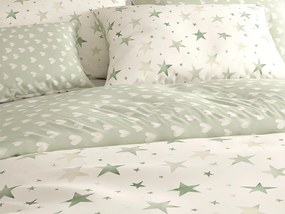 Lenjerie de pat din microfibra STARS HEARTS verzi Dimensiune lenjerie de pat: 70 x 90 cm | 140 x 220 cm