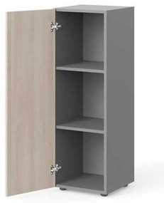 Dulap mediu Manager 39,9 x 42,2 x 119,5 cm, stânga, salcâm deschis / gri
