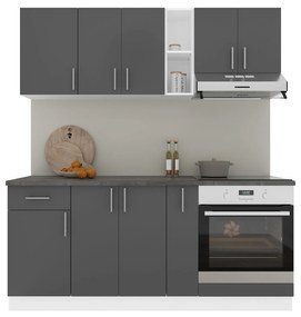 Set haaus V9, Antracit/Alb, Blat Thermo 28 mm, L 180 cm