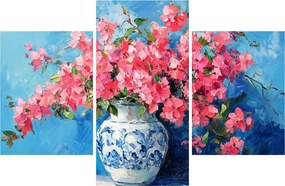 Tablou - Vază cu flori roz (90x60 cm)