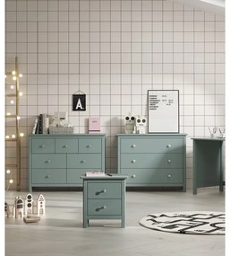 Noptieră de copii în culoarea petrolului din lemn masiv de pin Max – Marckeric