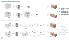 Dulap sub chiuvetă alb suspendat 60x63 cm i.Life B – Ideal Standard