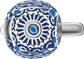 Cana electrica SMEG Dolce & Gabbana KLF03DGBEU, 2400 W, 1,7 l, Baza rotativa la 360°, Finisaj lucios, Albastru mediteranean