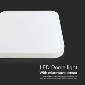 LED plafonieră baie cu senzor LED/36W/230V IP44 4000K 42x42 cm + DO