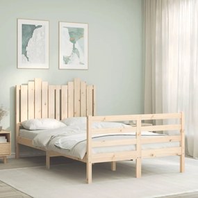 3194176 vidaXL Cadru de pat cu tăblie, 120x200 cm, lemn masiv