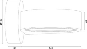Argon 8902 - Aplică de perete LOTUS 1xGX53/12W/230V teracotă