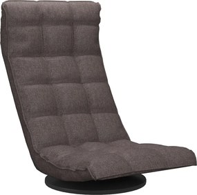 vidaXL Scaun de podea pivotant, gri taupe, material textil