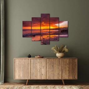 Tablou cu apus de soare la mare (150x105 cm)