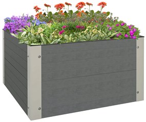 Outsunny Kit de Jardinieră Înaltată de Exterior cu Bază Deschisă și Colțuri din Aluminiu, Perfect pentru Cultivarea în Curte | Aosom Romania