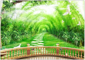 Tablou - Privire la grădina tropicală (70x50 cm)