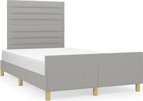 vidaXL Cadru de pat fără saltea țesătură gri deschis 120x190 cm