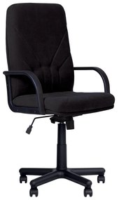 Scaun directorial Manager, mecanism Anyfix, textil microfibra, negru