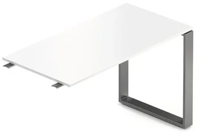 Element de acțiune Creator 120 x 60 cm, bază grafit, 1 picior, alb