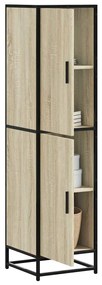 vidaXL Dulapuru Stejar Sonoma 35,5x35x139 cm lemn și metal prelucrat